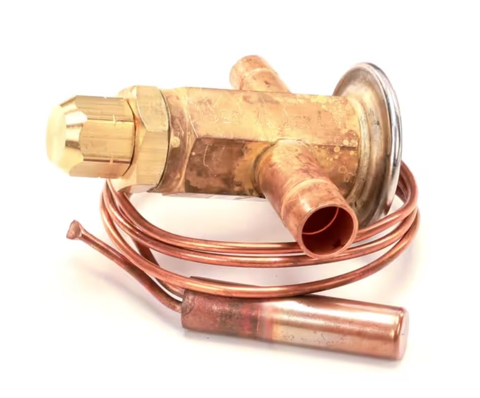 Fits Ice O Matic 915116101 GT-05637-1 V1735 GT-5651-1 Thermo Expansion Valve/TXV, 3/8" ODF Inlet, 1/2" ODF Outlet for GEM0650, GEM0655, GEM0955