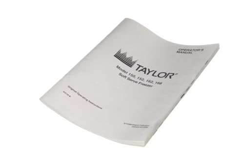 Fits Taylor 028749-M Model 150,152, 162, 168 Operation Manual