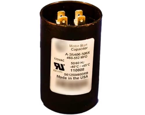 Fits Alliance Laundry Systems A-35406-506X E311171 110808 S61250460DRB Capacitor,Motor-460-552 Mfd for ATB75CG, ATB75CSH, DCB75CE