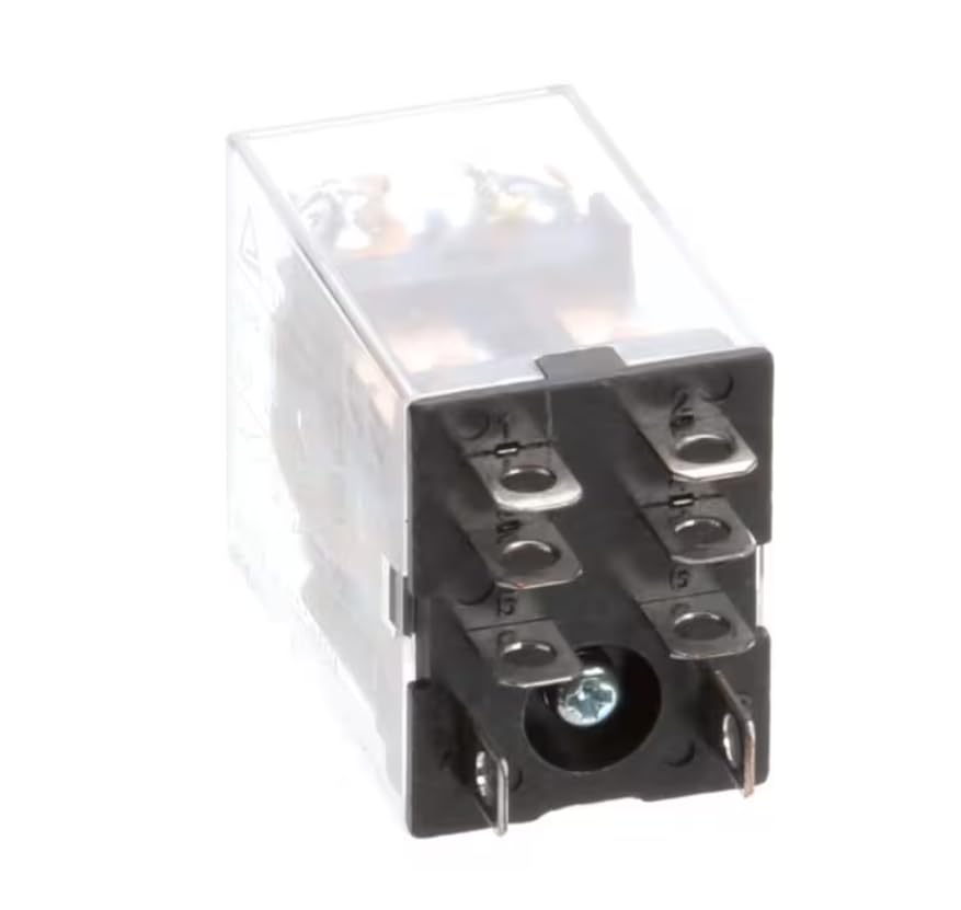 Fits Ultrafryer 10A 110VAC 1/2HP 120VAC 12A Relay, DPDT, 24VDC, Clear, Blower