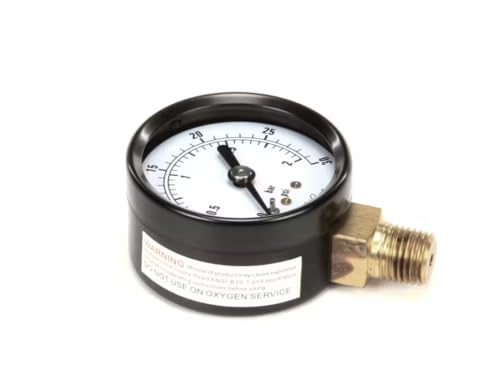 Fits Jackson PG03 ANSI-B40.1 Pressure Gauge, 0-30 PSI, 1/4" Bottom Connector