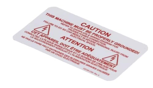 Fits Taylor 032164-CAN REV. A Label/Decal, Caution-Properly Grounded, English/French, Canada