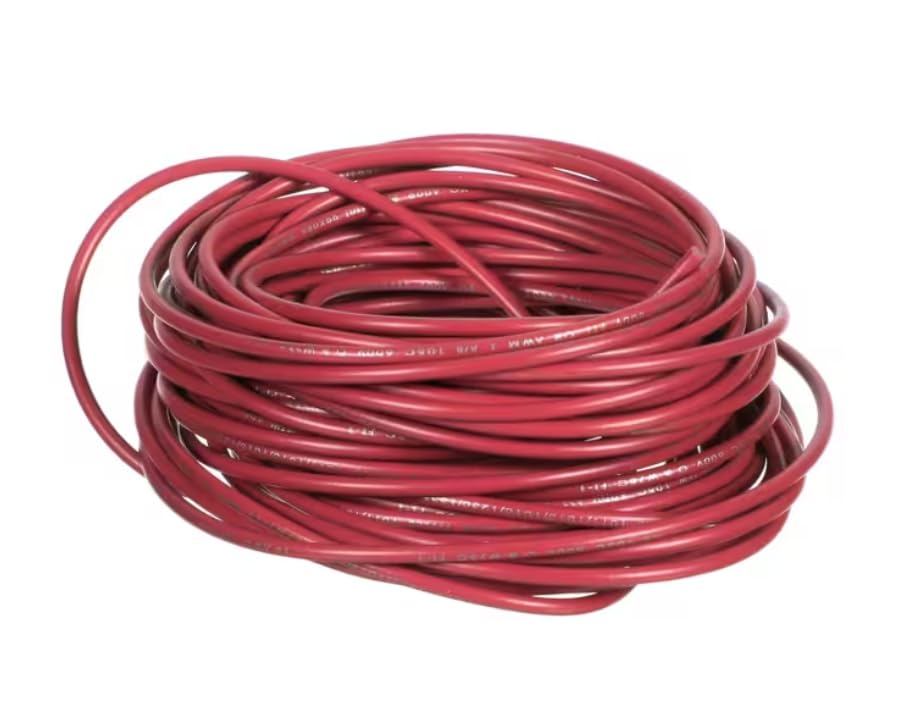 E80256 Wire,#18,PVC,RED,UL1015, PER FT