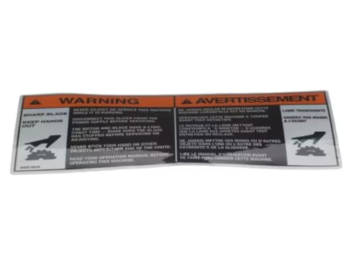 Fits Oliver 6402-3010 NAMEPLATE-Warning BILINGUALL