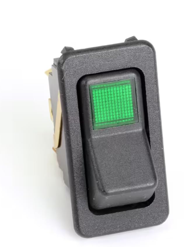 Fits Groen 1208 Switch, Rocker, DPDT, Lighted Green for NEB/1, HY-6SE, CNGB/3-24