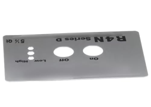 Fits Robot Coupe R4N Series D 5 1/2 Qt Front Data Plate for R4N