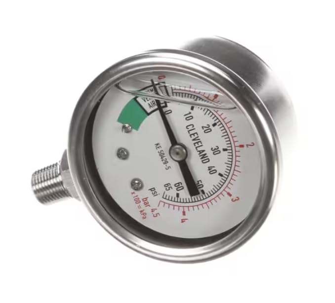 Fits Cleveland KE 50429-5 Pressure Gauge, Bottom Mount for KEL, KEL-100, KEL-100-T
