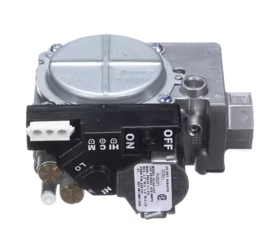 Fits York 698155 REV 001 5001 2550 E485041 Gas Valve, Natural, 24V, Slow Open, Two Stage for TM9Y080B12MP11, TM9V060B12MP11, TM9V080B12MP11