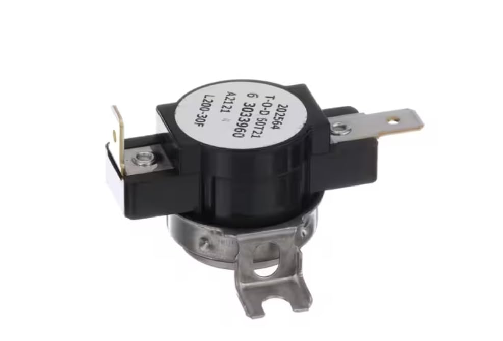 T-O-D A2121 Hi Limit Thermostat, Disc, L200-30F, Dryer for LDE8404ACL, MDE26DAADG, MDE9420AZW