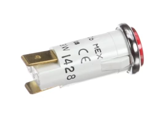Fits Server I428 125V~.3W Indicator Light, Red, 125 Volt for 80130, 80580 (HSSW-SS), 81150 (FSPW-SS)