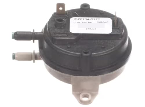 Fits Reznor IS20234-5277 1919D4/C 75147927 Pressure Switch, 0.20" WC PF, White Label RZ205442 for AHR48D3XH21, AHV60D3XT21C, AHE42D3XH21