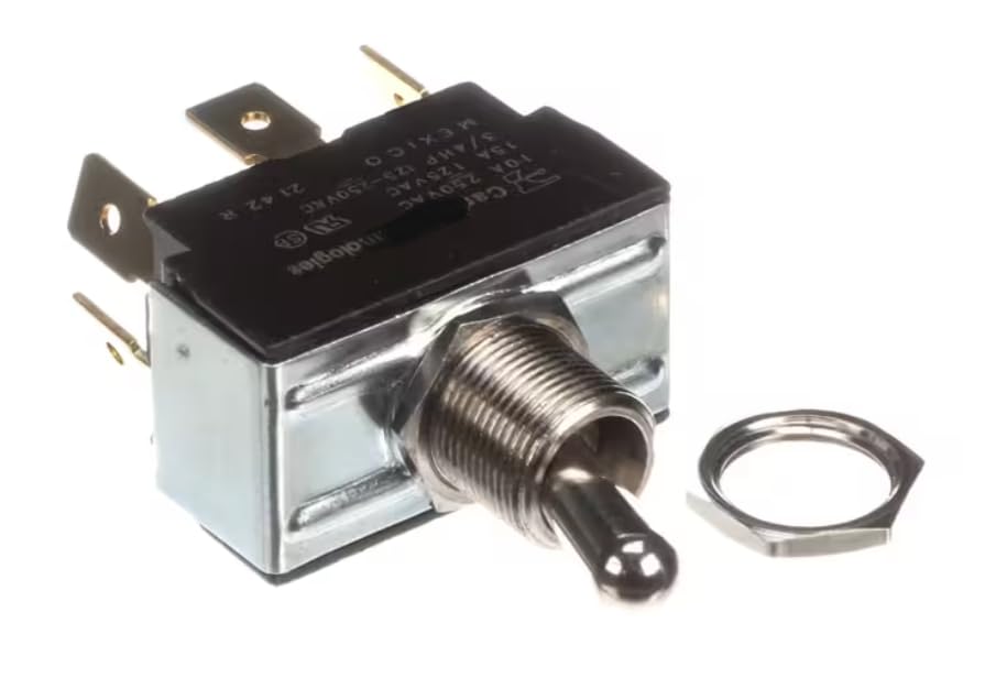 Fits Vulcan Hart 2142 R 10A 250 VAC 15A 125 VAC 3/4 HP 125-250 VAC Toggle Switch, On/Off/On for ECO2D, GCO2D, HEC20