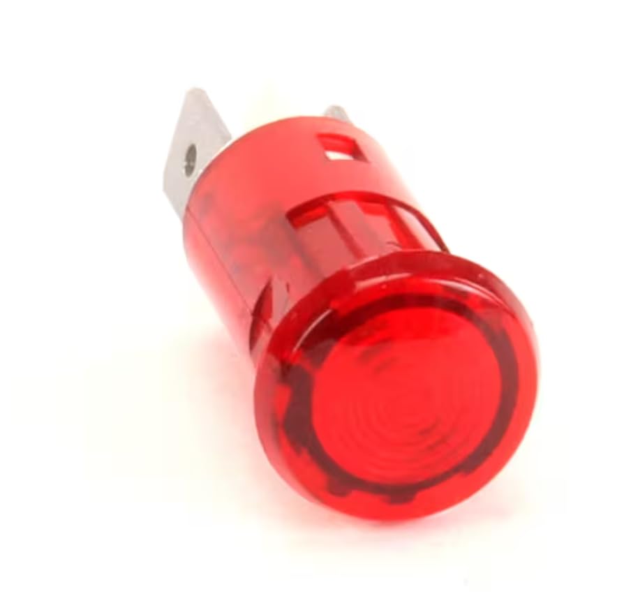 Fits Globe 110VAC 0.2W(MAX.) T100 Indicator Light – RED – 240V for CPCT1, CPF10, CPF16