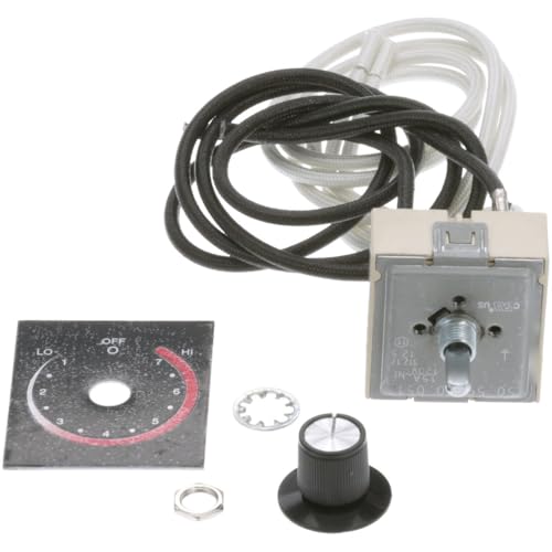 15A 120V 312 17 12 5 120V Infinite Switch W/Label and Knob for Hatco FDW Series, FDW-1, FDW-1X,