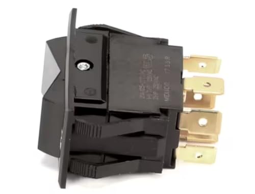 Fits Stoelting 20A 125-277VAC 1-1/2HP 125VAC 2 HP 250VAC 1733 R Switch, Rocker, DPDT, 20A, On/Clean for A118, D118, E112