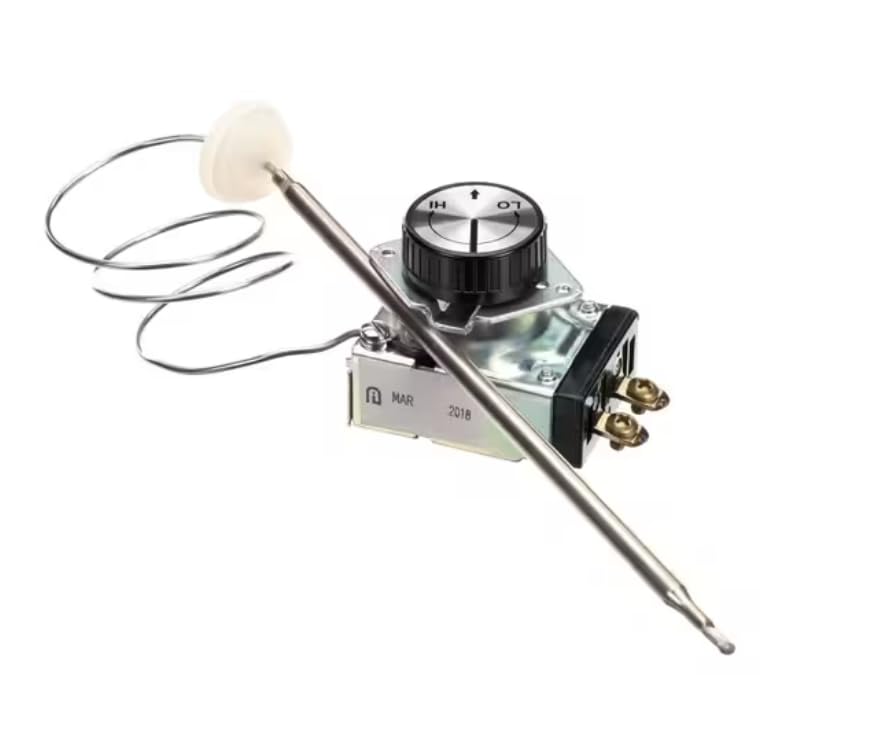 Fits Newco K-1208-18 600936 26A 250VAC Thermostat with Knob, 204F