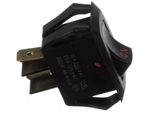 Fits Vita-Mix 15A 250VAC 20A 125 VAC 2022R Rocker Switch, On and Off, Black for 036019-ABAB, 036019-ABEB, 068515-BBAB