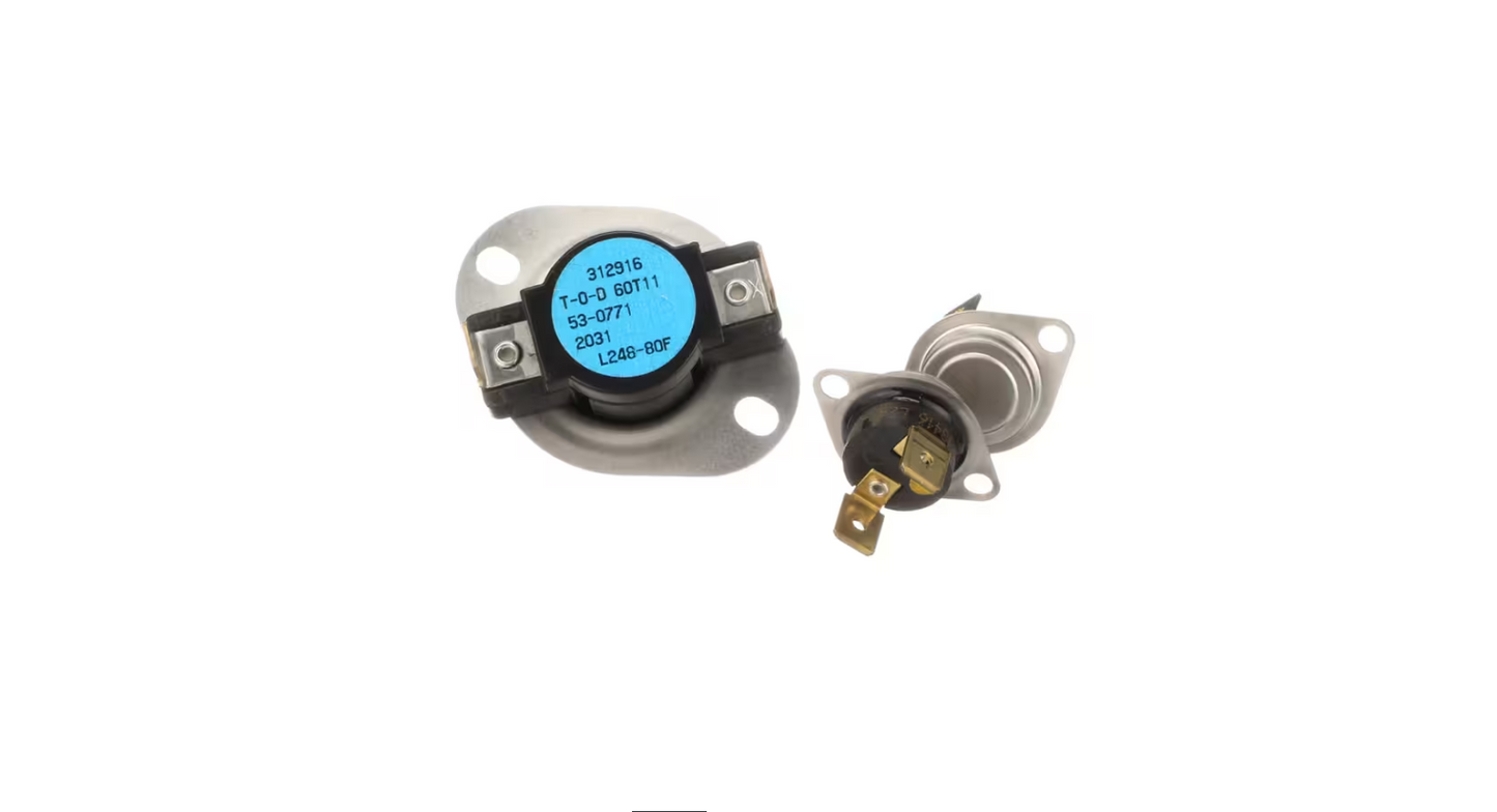 Whirlpool 312916 T-0-D 60T11 53-0771 2031 Thermal Fuse/Thermostat Kit, Dryer