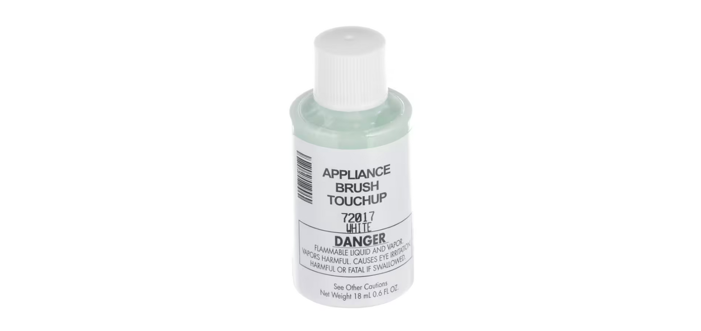 Whirlpool Touch-Up Paint, White, 18ML/.6 Ounce Bottle with Brush 72017