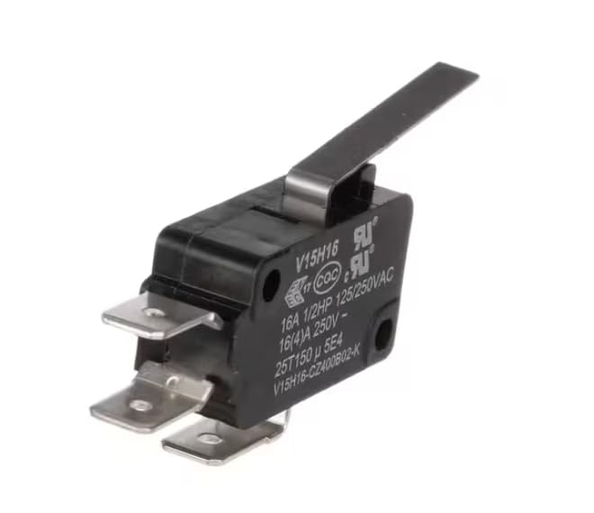 Fits Hobart V15H16 1/2HP 125/250VAC 25T150 5E4 V15H16-CZ400B02-K Microswitch, Snap Action, 16A for ML-134499, ML-141009