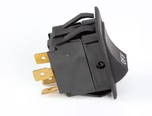 Fits Blodgett 0817R Rocker Switch, On/Off, DPST, 10A @ 250VAC, 15A @ 125VAC, Black for ZEPHAIRE 50E