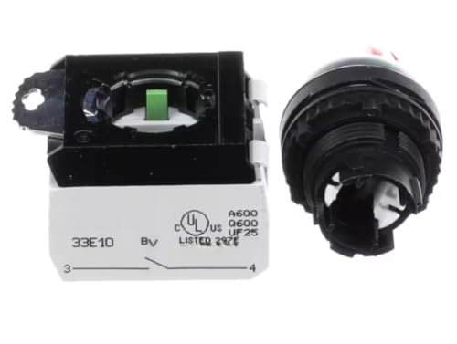 33E10 A600 Q600 UF25 297E 60947-5-1 25 17W17 Main Power Switch, Red, 240V, 3A for AR-7EVH, VHML-10, VHML-5