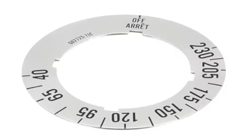 Fits Garland G02725-11C Dial Insert, Off/40-230C for 10-11R, 10-13RG, E24-60G