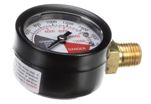 Fits Cornelius 74YM SA12053 Pressure Gauge, 1800 PSI, Left Hand Side