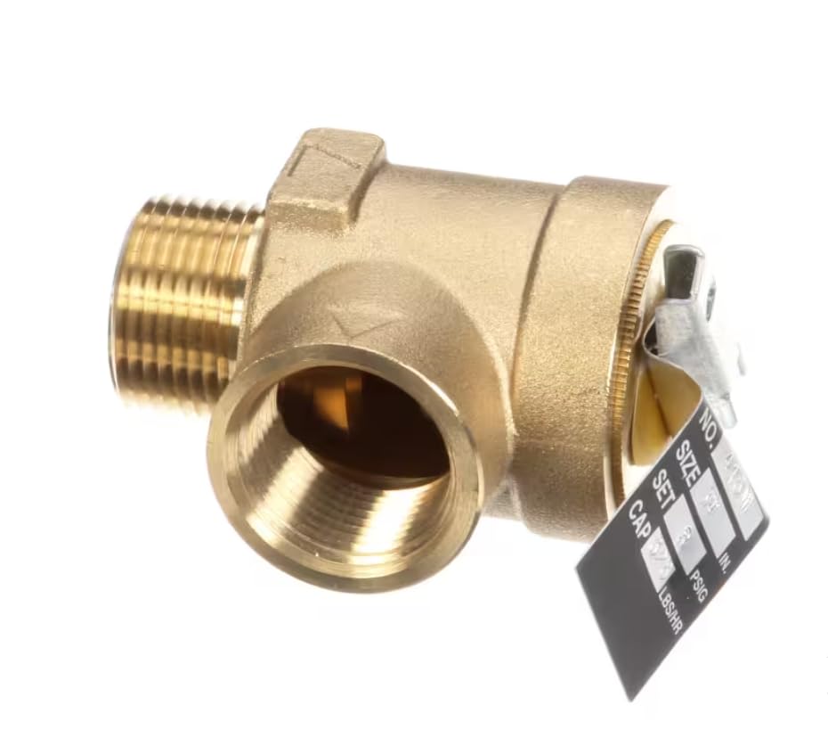 Fits Vulcan Hart 415M 325 Pressure Relief/Safety Valve, 8PSI, 3/4", Brass for VHL3D, VHX24E, MHB24G