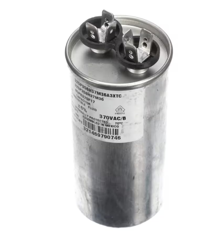Fits Follett 325P356H37M36A3XTC EN60252 Capacitor, Run Tecumseh #85PR370F17-00110577 for HMF1010NPT, HCD1010NPS, HCD1010RHS