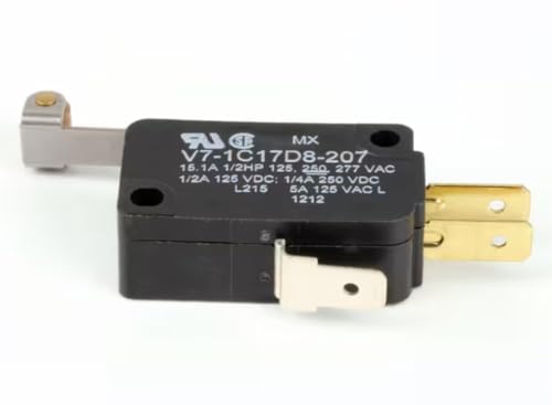 Fits Champion 1A 1/2HP 125, 250, 277 VAC 1/2A 125VDC 1/4A 250 VDC L215 5A 125 VAC L 1212 Microswitch with Roller, 15A for CG6, UH130B MAX, 401-LTM2 Plus