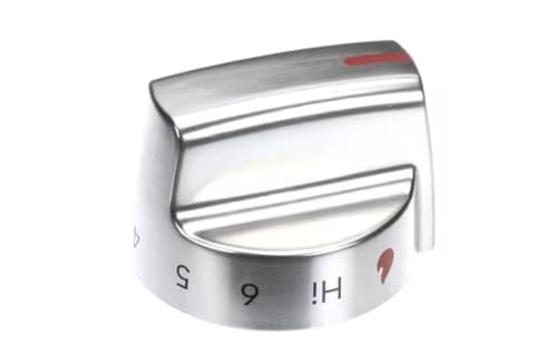 KIP 67505 Knob, Burner, Off-Lo-2-6-Hi, Stainless, Range for FFGF3056TSA, FFGF3056TSB, FFGF3056TSC