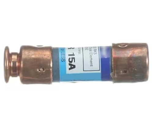 Fits DiversiTech RK5 20KA 125V DC Fuse, 250 Volt, 15 Amp, Time Delay