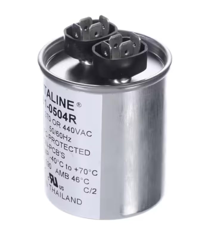 Fits International Comfort Products P291-0504R C22.2 NO. 190 C/2 Capacitor, Run, 5MFD, 370 OR 440 Volt, 50/60HZ