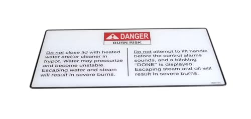 Fits Henny Penny 16857C Label/Decal, Danger-Burn Risk for OXE-100, PXE-100
