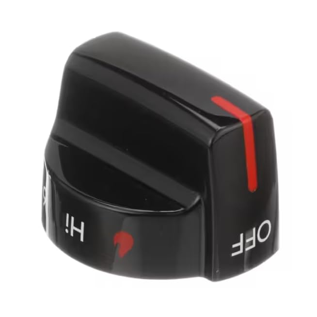 KIP 5K11 Knob, Black with Red Line, Range for FCRG3015AB, FCRG3015ABA, FCRG3015ABB