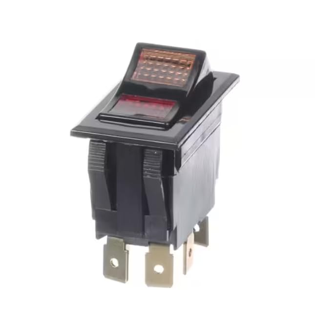 Fits Low Temp Industries 2339 R Rocker Switch, Illuminated Amber/Red, 125V, DPDT