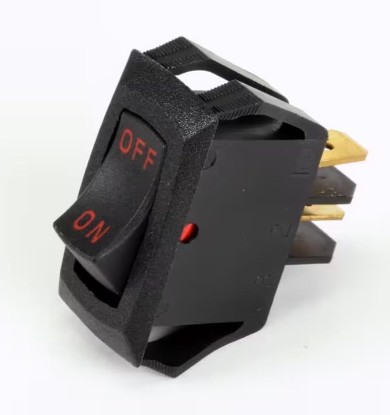 Fits Randell 129R 15A 250VAC 3/4HP 20A 125 VAC 3/4HP Rocker Switch, On/Off for 2GSSP-BL-3ES, 2GSSP-BL-10ES, GSSP-BL-3E
