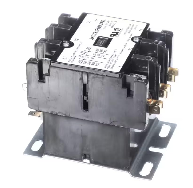Fits Trane 60 FLA 75 Amp 3 Pole Contactor CSA 221260 HCCY3XQ06CJ394 Made in China Contactor, 24 Volt Coil