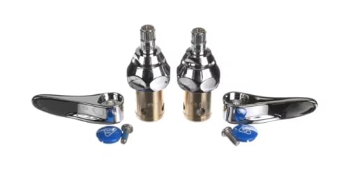 Fits T&S Brass 66L Eterna Cartridge with Spring Check, Handle Screw & Blue Index, Pack of 2