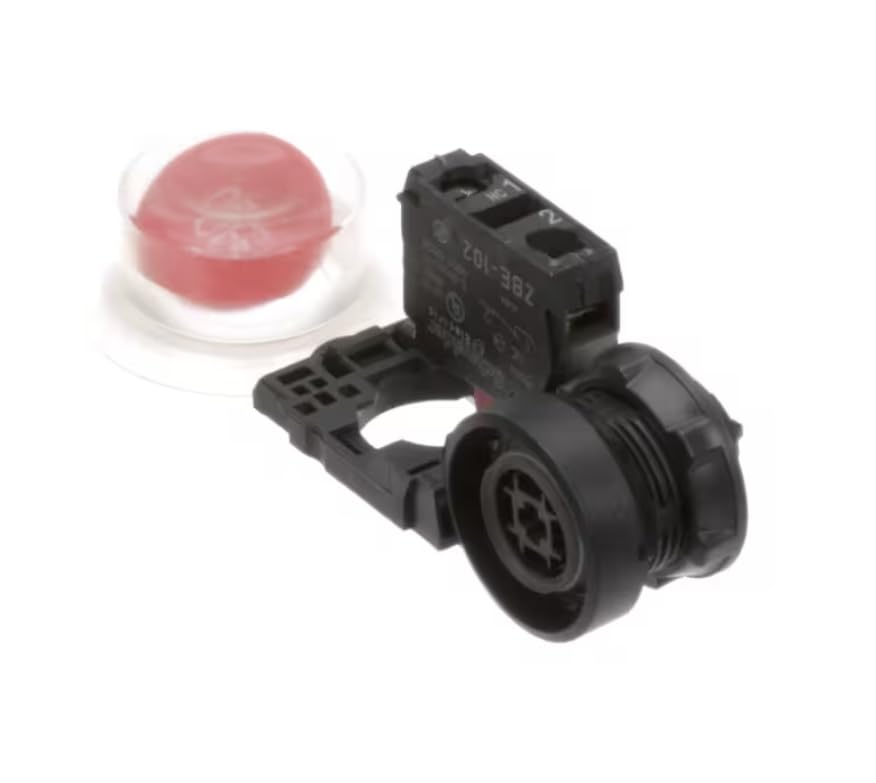 Fits Electrolux Professional 15504 4PD7 Push Button, Red, Stop