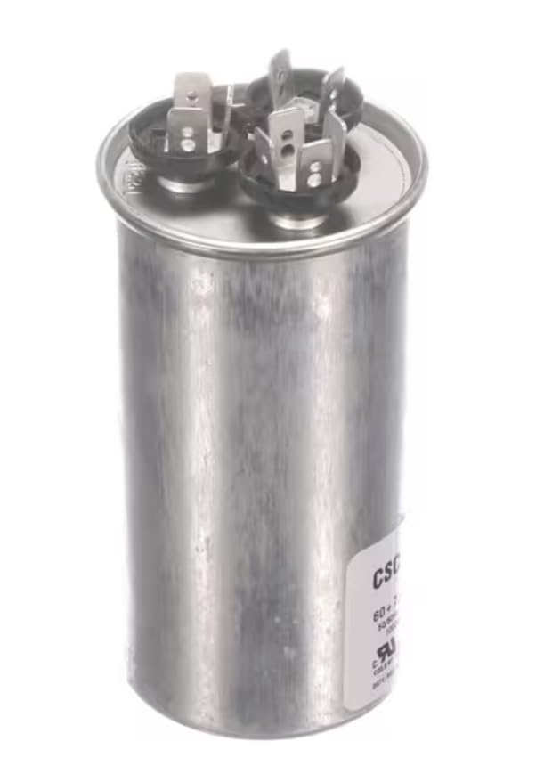 Fits Nortek 328P607DH37N37A550 60+7.5 uF 0029 32169379 C22.2 NO. 190 Capacitor, Run, Dual, 370 Volt, 50/60HZ, 60 + 7.5uF, Round 01-0276 for NT5BD048K