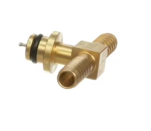 Fits Lancer G1711 Fitting with Check Valve, 3-Way Tee, 1/4" Barb, Brass, Shurflo