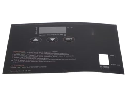 6 428 627 Decal/Overlay, Control, HH2 Hydro Heater