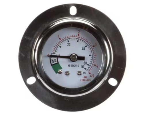 Fits Cleveland KE 50429-4 Pressure Gauge, Back Mount, 0-65 PSI for KGL-100, KGL-60, KGL-SH