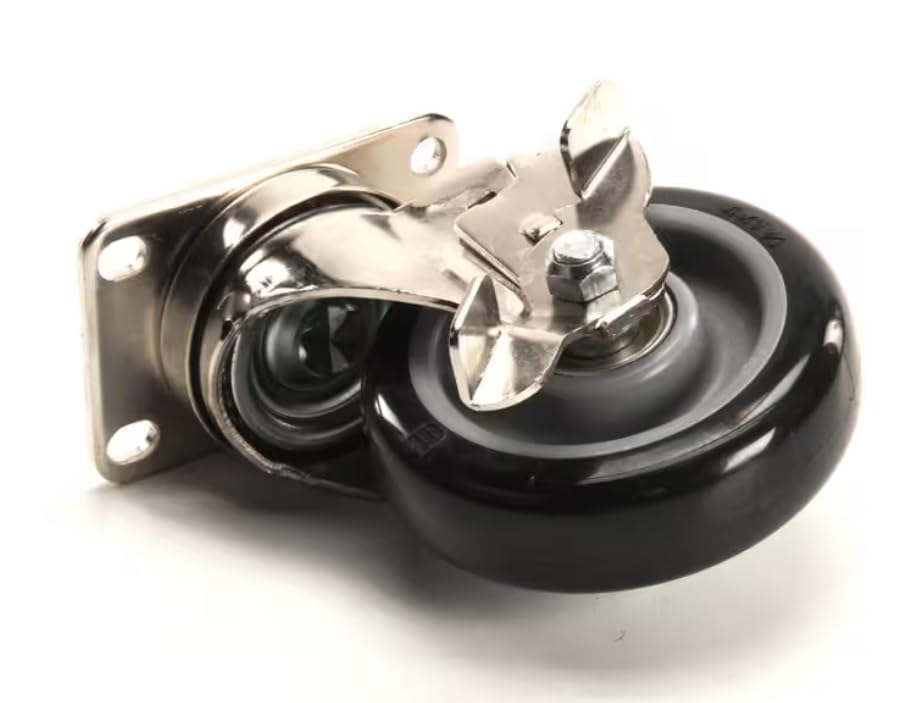 4X1 1/4 Caster, 4", Swivel, with Brake, Plate for HDW-1, HDW-2N, HDW-4