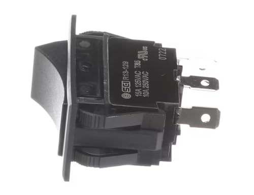 Fits Patriot Cooking 15A 10A 250VAC 0722 Rocker Switch, Control Panel, 3 Terminal, Black