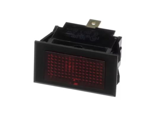 Fits Garland MEX 2102 CE. 1.2W Pilot Light, Red Lens, Black Bezel, 28V for G56-PB, G56-PT