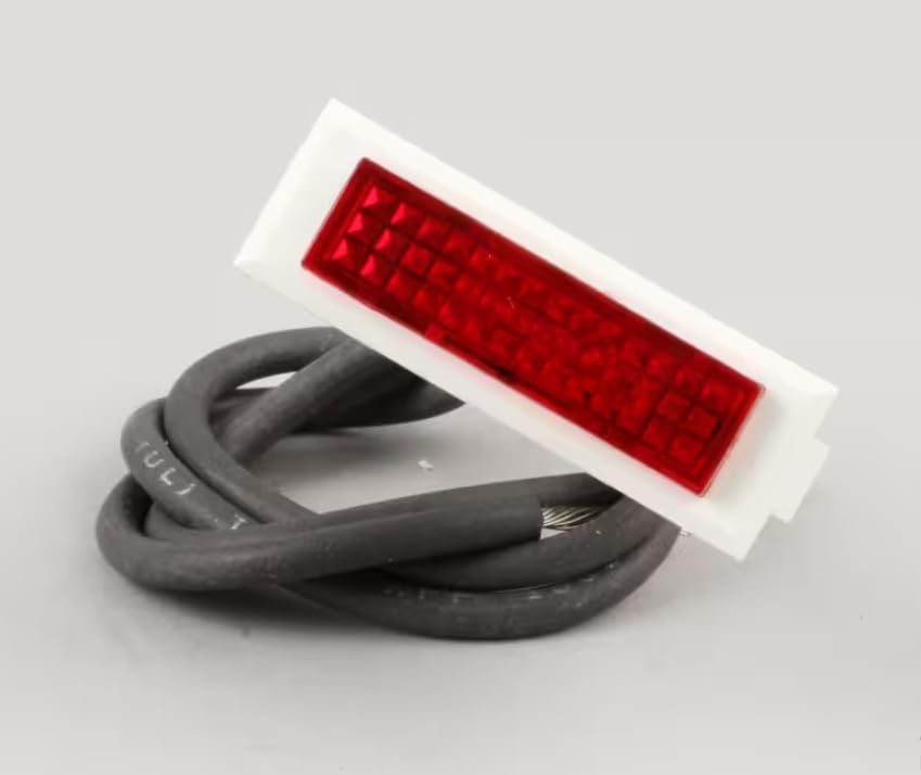Fits Vulcan Hart 1246 Indicator Light, Red, 250V, Rectangle for SG4C, SG4D, SG6C
