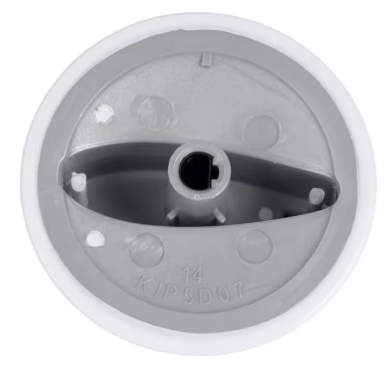 14 5D07 Knob,Top Burner, Off-Lo-Med-Hi-Lite, White, Cooktop